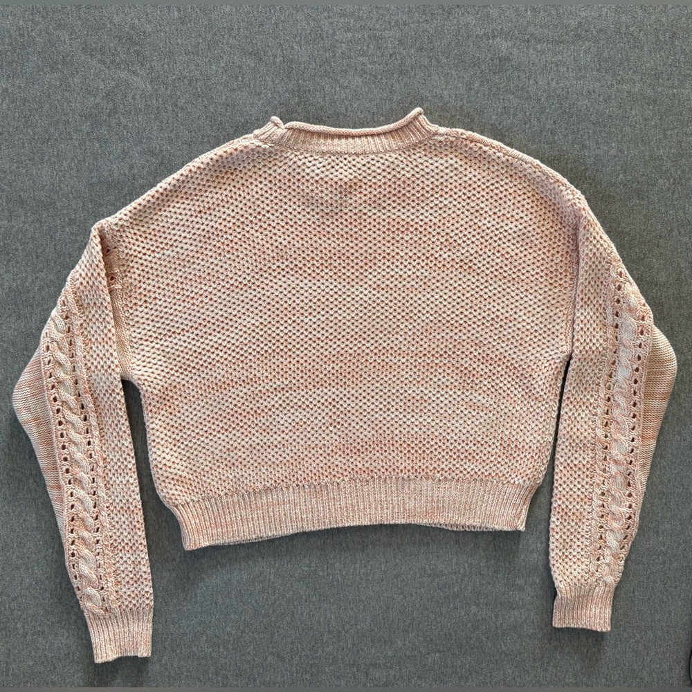 Forever 21 cable knit pink cropped sweater top‎ women’s S NWT - Picture 3 of 3
